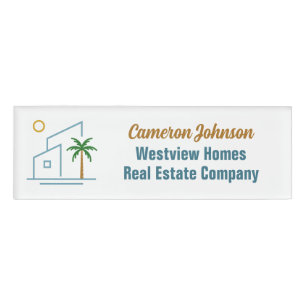 Immobilienunternehmen Strand Custom Coastal Realto Namenschild