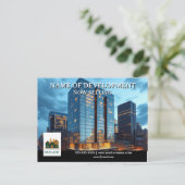 Immobilienwerbung für Immobilien in Echtzeit mit b Postkarte (Stehend Vorderseite)