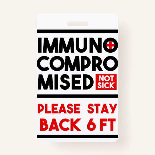 Immunbeeinträchtigtes Abzeichen Ausweis (Vorderseite)