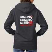 Immunbeeinträchtigtes hohes Risiko Bitte Bleibe zu Hoodie (Rückseite)