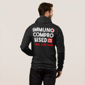 Immunbeeinträchtigtes hohes Risiko Bitte Bleibe zu Hoodie (Schwarz voll)