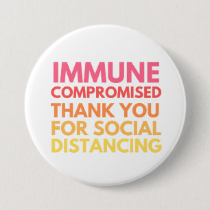 Immune kompromittiert Danke für die soziale Dista Button