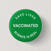 Immunisiert ist die Wissenschaft ein echtes gerett Button (Vorderseite)