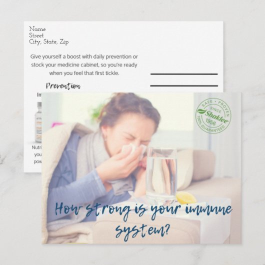 Immunitätspostkarte Postkarte (Vorne/Hinten)