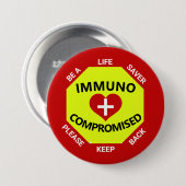 Immunokompromittiert - sei ein Lebensretter - Beha Button (Vorne & Hinten)