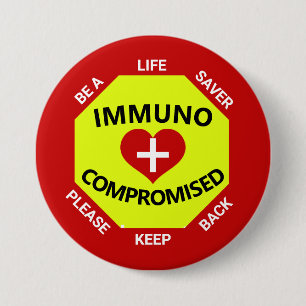 Immunokompromittiert - Seien Sie ein Lebensretter  Button