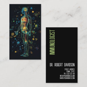 Immunologe Allergist Doctor Medical Modern Bold Visitenkarte