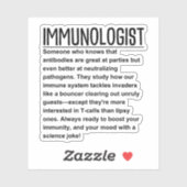 Immunologe Aufkleber (Blatt)