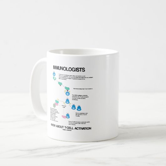Immunologen kennen die T-Zell-Aktivierung Kaffeetasse (Vorderseite Links)