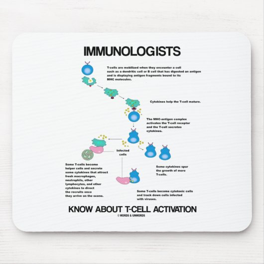 Immunologen kennen die T-Zell-Aktivierung Mousepad (Vorne)