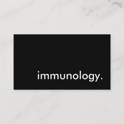 Immunologie. Visitenkarte (Vorderseite)