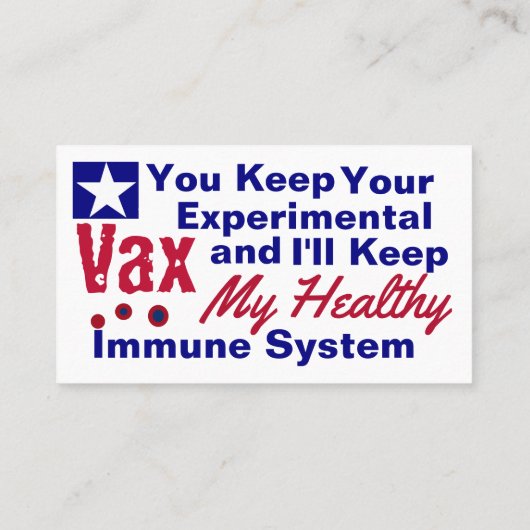 Immunsystem Visitenkarte (Rückseite)