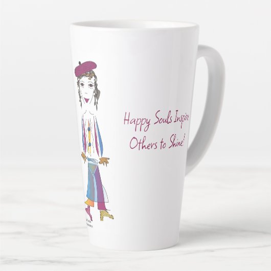 "Imogene" - Glückliche Soule Latte Tasse (Rechte Ecke)