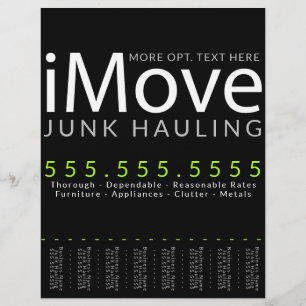 iMove. Beförderung von Hauling-Werbung Flyer