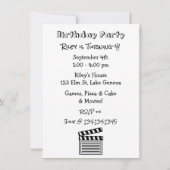 iMovie Time Themed Geburtstagsparty Einladung (Rückseite)