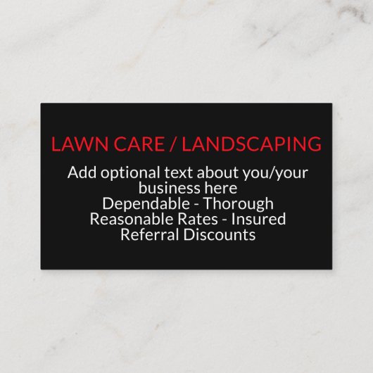 iMow. Die fördernde Visitenkarte (Rückseite)