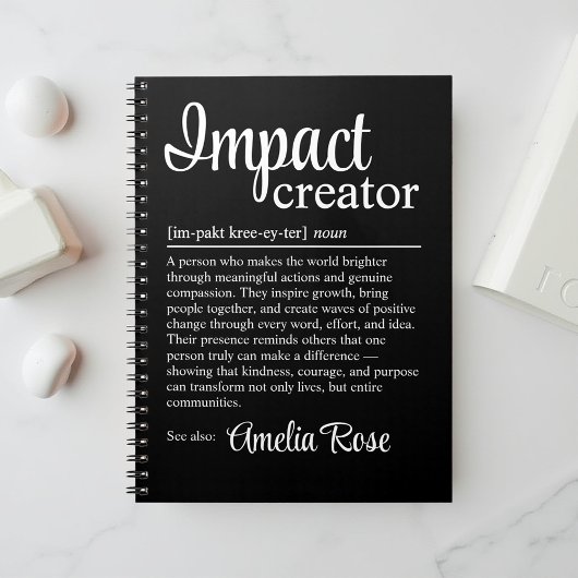 Impact Creator Definition Personalized Gift Notizblock
