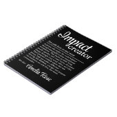 Impact Creator Definition Personalized Gift Notizblock (Linke Seite)