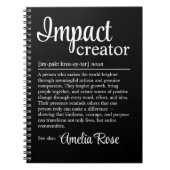 Impact Creator Definition Personalized Gift Notizblock (Vorderseite)
