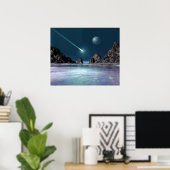IMPACT SciFi Retro Space Art Poster (Heimbüro)