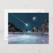 IMPACT SciFi Retro Space Art Postkarte (Vorne/Hinten)