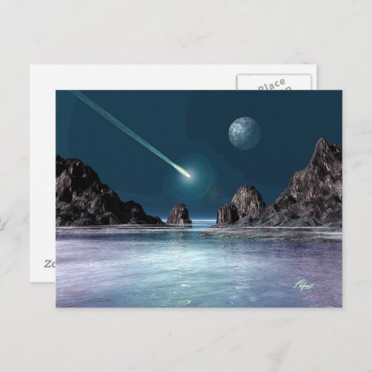 IMPACT SciFi Retro Space Art Postkarte (Vorne/Hinten)