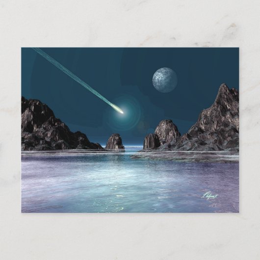 IMPACT SciFi Retro Space Art Postkarte (Vorderseite)