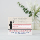 Impact Trump Congress Müller Bericht Gerechtigkeit Postkarte (Stehend Vorderseite)