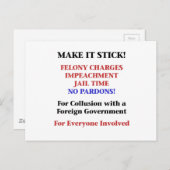 Impact with No Pardons for Collusion Postkarte (Vorne/Hinten)