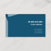 Impacty Blue Corporate Flat Shapes Visitenkarte (Rückseite)