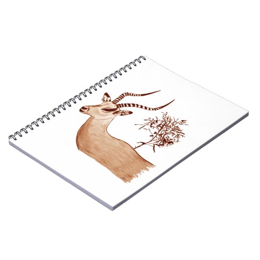Impala Antelope Tierwelt Zeichnend Sketch Notizblock (Linke Seite)