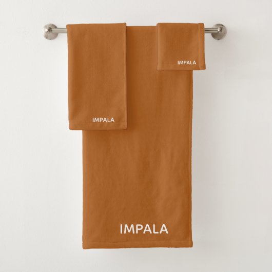 Impala braune Farbe Badhandtuch Set (Insitu)