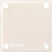 Impala braune Farbe Glasuntersetzer (Rückseite)