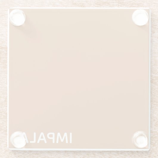 Impala braune Farbe Glasuntersetzer (Rückseite)