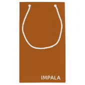 Impala braune Farbe Kleine Geschenktüte (Rückseite)
