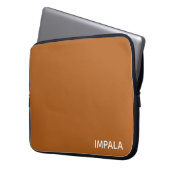 Impala braune Farbe Laptopschutzhülle (Vorderseite Links)