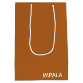 Impala braune Farbe Mittlere Geschenktüte (Rückseite)