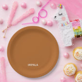 Impala braune Farbe Pappteller (Party)