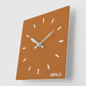 Impala braune Farbe Quadratische Wanduhr (Winkel)