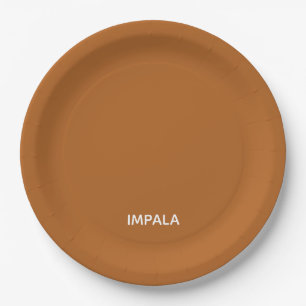 Impala-Braunfarbname Pappteller