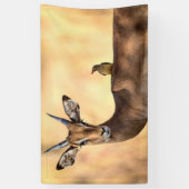 Impala und Oxpecker Bird in Afrika Banner (Vertikal)