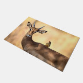 Impala und Oxpecker Bird in Afrika Fußmatte (Schrägansicht)