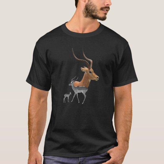 Impala zu Safari in Kenia T-Shirt (Vorderseite)
