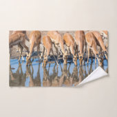 Impalas am Waterhole Badhandtuch Set (Handtuch)