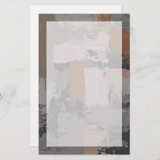 Impasto abstraktes I Briefpapier (Vorne/Hinten)