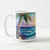 Impasto Beach and Sea Glass Sunset and Sunrise Kaffeetasse (Links)