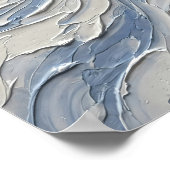 Impasto Blue Himmelsbraut Silhouette Poster (Ecke)