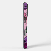 Impasto-Blume auf einem rosa Hintergrund Case-Mate iPhone Hülle (Rückseite / Rechts)