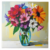 Impasto-Blumenkunst Fliese (Vorderseite)