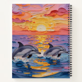 Impasto Dolphins and Ocean Waves Notizblock (Rückseite)